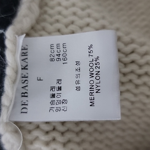 De Base Kare Zip Wool Cardigan One Size - Picture 4 of 4